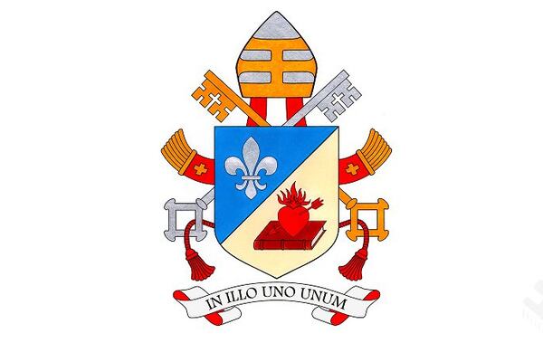 This image released by Vatican Governatorato Saturday, May 10, 2025. shows the Pope Leo XIV's coat of arms. (Vatican Secretariat of State via AP)