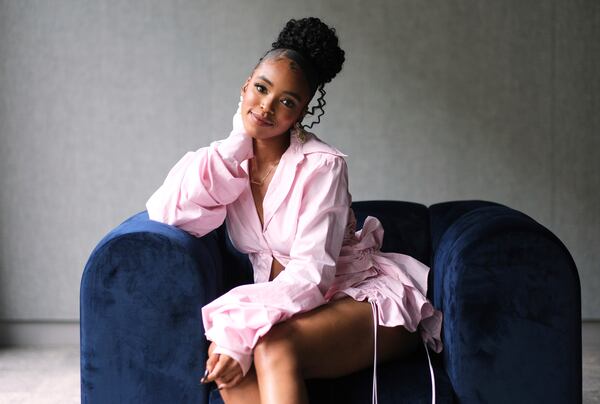 Actor Lovie Simone poses for a portrait on Friday, April 18, 2025, in Los Angeles. (AP Photo/Chris Pizzello)