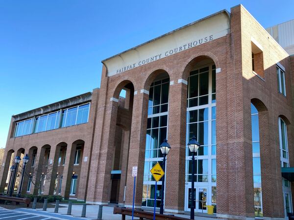 FILE - The Fairfax County, Va., Courthouse, is seen, March 7, 2023. (AP Photo/Matthew Barakat, File)