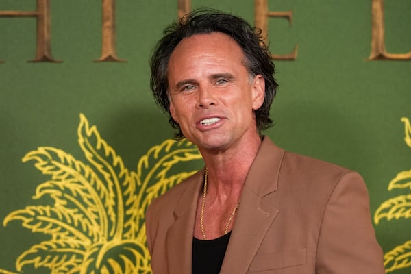 Walton Goggins arrives at the season three premiere of "The White Lotus" on Monday, Feb. 10, 2025, at Paramount Theater in Los Angeles. (AP Photo/Chris Pizzello)