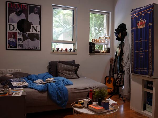 FILE - The untouched bedroom of hostage Omer Shem-Tov is seen in Herzliya, Israel, June 19, 2024. (AP Photo/Oded Balilty, File)