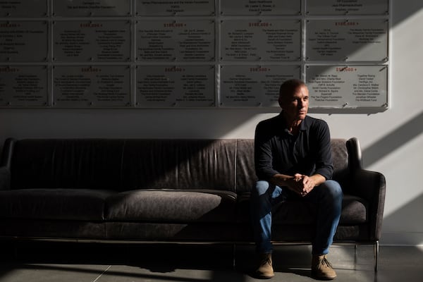 Thomas Tighe, president and CEO of Direct Relief, sits for a photo at its headquarters in Santa Barbara, Calif., Friday, Dec. 20, 2024. (AP Photo/Jae C. Hong)