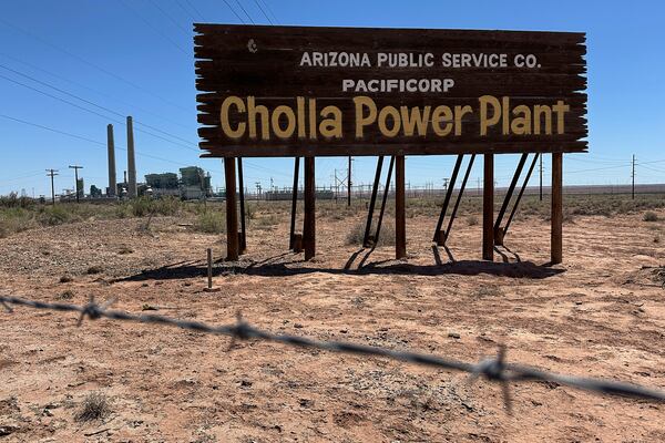 The coal-fired Cholla Power Plant, which shut down in March, is pictured Wednesday, April 23, 2025, near Joseph City, Ariz. (AP Photo/Susan Montoya Bryan)