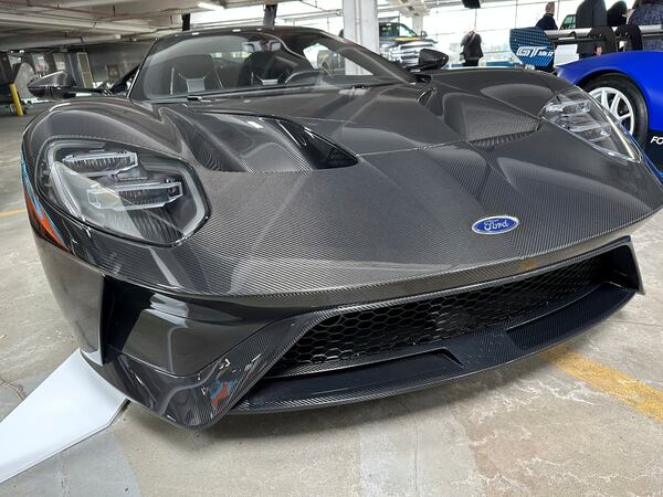 A 2017 Ford GT, part of Ford Motor Co.’s Heritage Fleet, is on display Wednesday, March 12, 2025, in Dearborn, Mich. (AP Photo/Mike Householder)