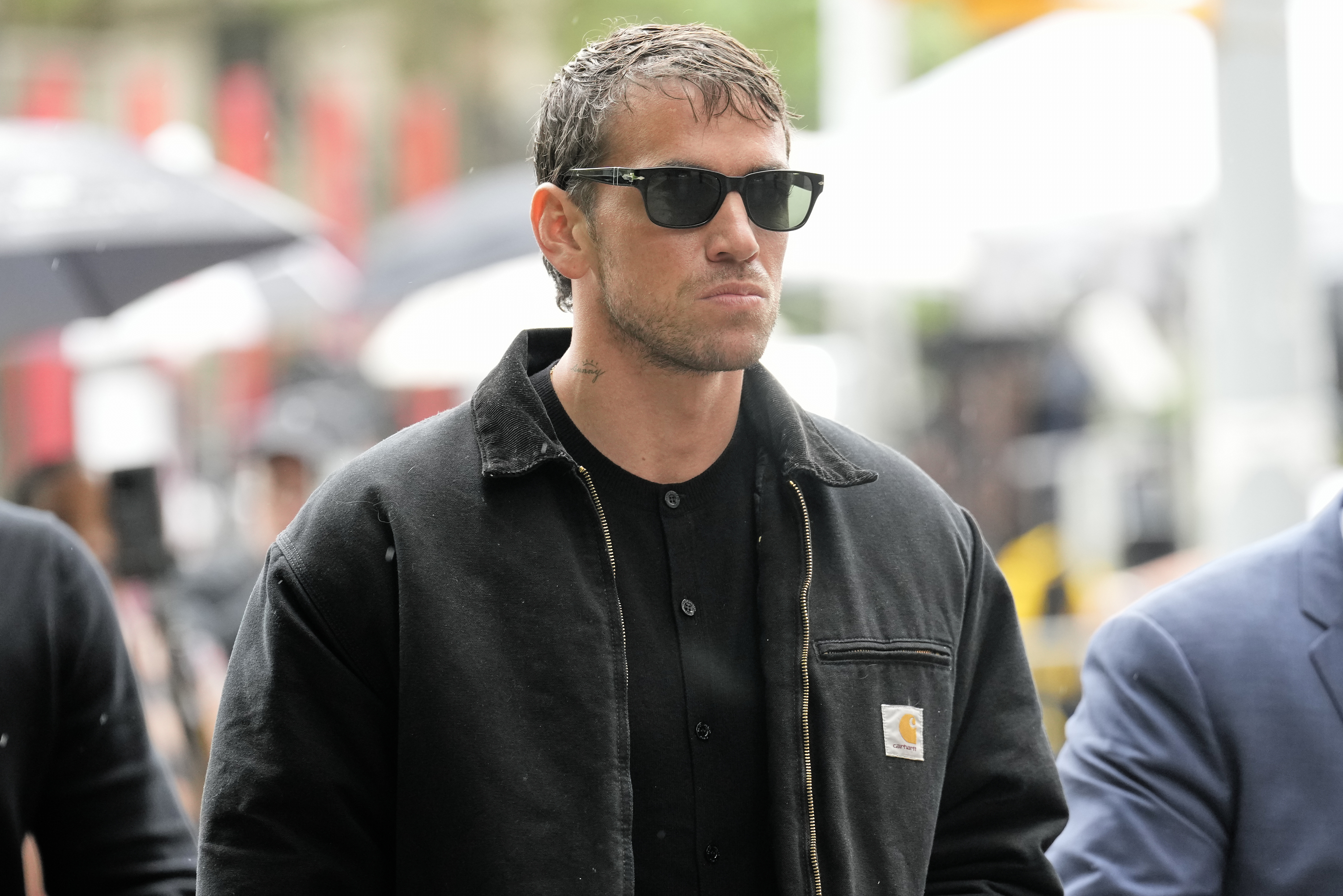 Alex Fine, husband of Cassie Ventura, arrives at Manhattan federal court, Tuesday, May 13, 2025, in New York. (AP Photo/Seth Wenig)