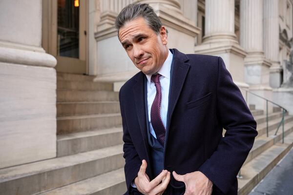 FILE - Todd Blanche, attorney for President-elect Donald Trump, departs court, Jan. 7, 2025, in New York. (AP Photo/Julia Demaree Nikhinson, File)