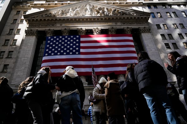 The New York Stock Exchange is seen in New York, Wednesday, Feb. 26, 2025. (AP Photo/Seth Wenig)