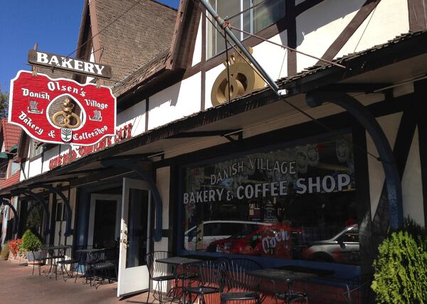 FILE - Olsen's Danish Village Bakery and Coffee Shop in Solvang, Calif, Oct. 1, 2014. (AP Photo/Solvej Schou, file)