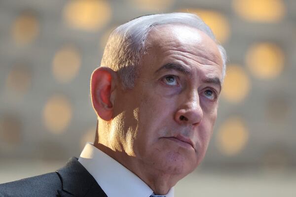 FILE - Israeli Prime Minister Benjamin Netanyahu attends an Israeli soldier memorial ceremony in the Hall of Remembrance at Mount Herzl Military Cemetery in Jerusalem, July 16, 2024. (Abir Sultan/Pool Photo via AP, File)