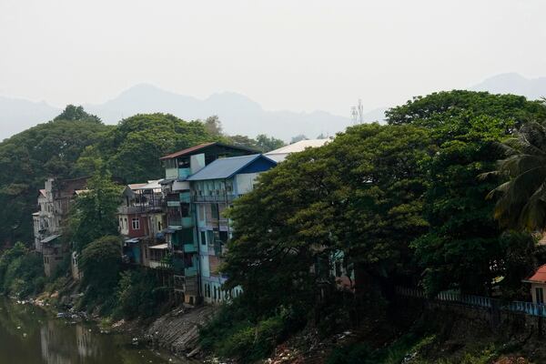 File-General view Myawaddy district in eastern Myanmar, April 12, 2024. (AP Photo/Sakchai Lalit, File)