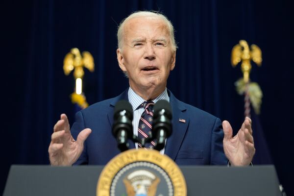 President Joe Biden makes a statement on the latest developments in New Orleans from Camp David, Md., Wednesday, Jan. 1, 2025. (AP Photo/Susan Walsh)