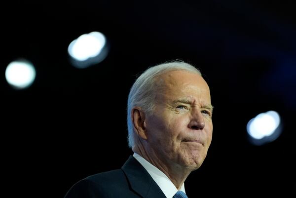 President Joe Biden speaks at the U.S. Conference of Mayors in Washington, Friday, Jan. 17, 2025. (AP Photo/Alex Brandon)