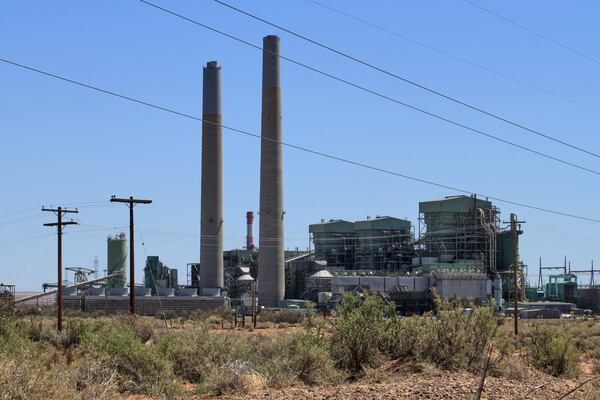 The coal-fired Cholla Power Plant, which shut down in March, is pictured Wednesday, April 23, 2025, near Joseph City, Ariz. (AP Photo/Susan Montoya Bryan)