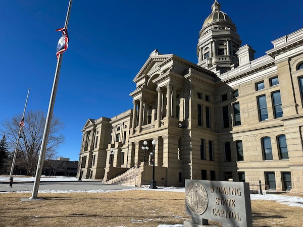 The Wyoming Capitol, where Freedom Caucus lawmakers have taken control of the state House of Representatives, is seen Monday, Jan. 13, 2025, in Cheyenne, Wyo. (AP Photo/Mead Gruver)