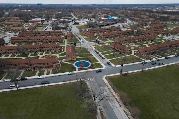 Altgeld Gardens, the far South Side Chicago Housing Authority community where the Chicago Transit Authority plans to expand the Red Line train route, is seen Thursday, Dec. 19, 2024, in Chicago. (AP Photo/Erin Hooley)