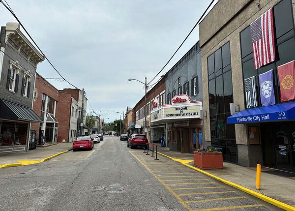 Downtown Paintsville, Ky., is pictured Friday, May 16, 2025. (AP Photo/Bill Barrow)