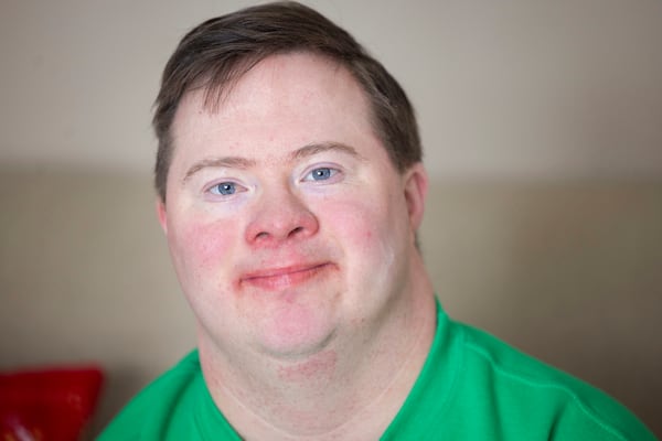 Paul Safarik, 32, is photographed in his home on Wednesday, Feb. 12, 2025, in Lincoln, Neb.(AP Photo/Rebecca S. Gratz)