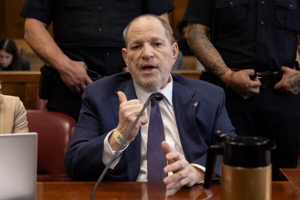 Harvey Weinstein appears in state court in Manhattan for his retrial on Wednesday, May 7, 2025 in New York. (Yuki Iwamura/Pool Photo via AP)