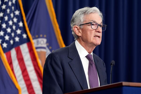 Federal Reserve Board Chairman Jerome Powell speaks during a news conference at the Federal Reserve, Wednesday, Dec. 18, 2024, in Washington. (AP Photo/Jacquelyn Martin)