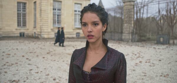 This image released by Apple TV+ shows Lyna Khoudri in a scene from "Carême". (Apple TV+ via AP)