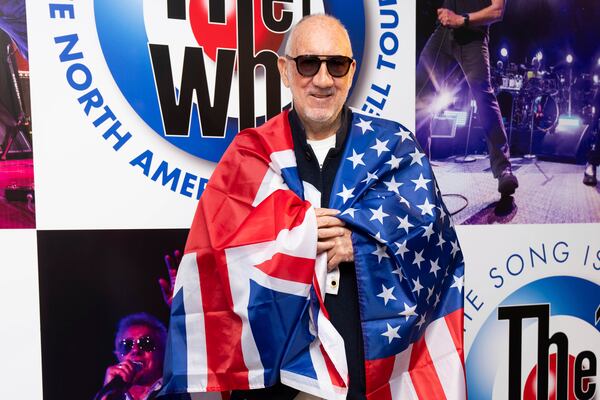 Pete Townshend poses for photographers during the announcement of ' The Who: The Song Is Over, The North American Farewell Tour' on Thursday, May 9, 2025, in London. (Photo by Scott A Garfitt/Invision/AP)