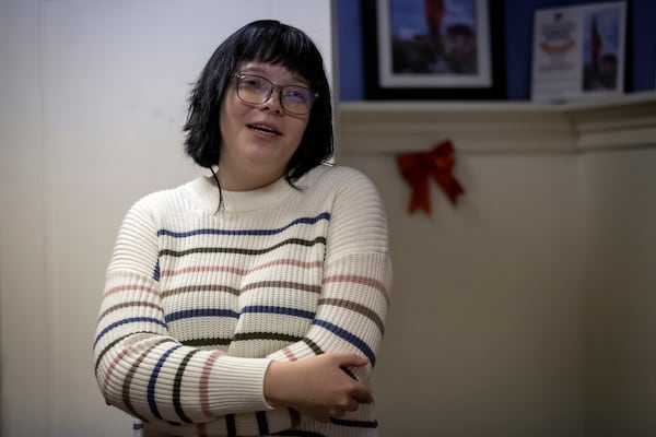 Emiliana Edwards, 18, former patient of pediatric endocrinologist Dr. Hector Granados speaks during an interview in El Paso, Texas, Tuesday, Jan. 21, 2025. (AP Photo/Andres Leighton)