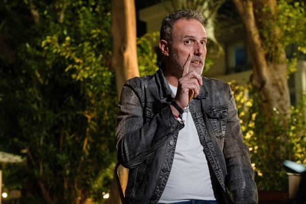 Eitan Gonen, whose daughter Romi was abducted by Hamas militants on Oct. 7, 2023, is seen during an interview in Tel Aviv, Israel, Tuesday, Jan. 28, 2025. (AP Photo/Ohad Zwigenberg)