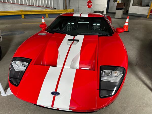 A pre-production Ford GT, part of Ford Motor Co.'s Heritage Fleet, is on display Wednesday, March 12, 2025, in Dearborn, Mich. (AP Photo/Mike Householder)