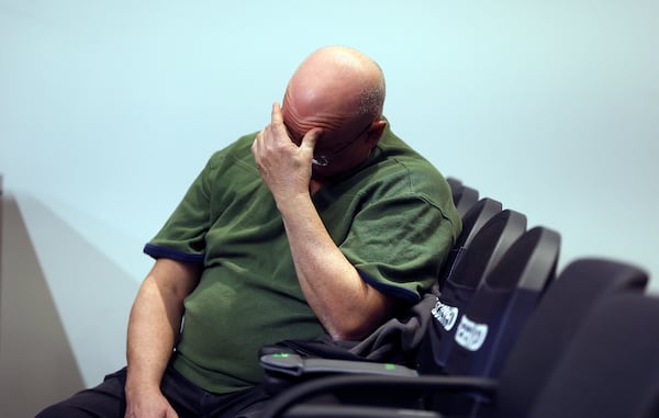 FILE - Robert Crimo Jr., father of accused Highland Park parade mass shooter Robert E. Crimo III listens during juror selection at the Lake County Courthouse Tuesday, Feb. 25, 2025, in Waukegan, Ill. (Brian Hill/Daily Herald via AP, Pool, File)