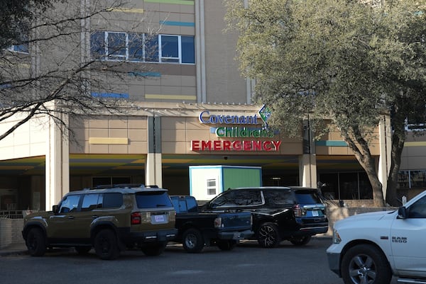 Covenant Children's Hospital is pictured from outside the emergency entrance on Wednesday, Feb. 26, 2025, in Lubbock, Texas. (AP Photo/Mary Conlon)