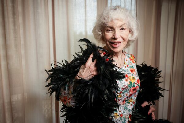 Marie-Pierre Pruvot, 89, known as Bambi, one of the first trans women in the world to become a public star, and a pioneer in global LGBTQ+ history, poses after an interview with the Associated Press, in Pantin, outside Paris, Tuesday, May 20, 2025. (AP Photo/Thomas Padilla)