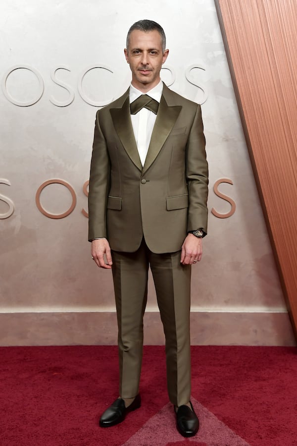 Jeremy Strong arrives at the Oscars on Sunday, March 2, 2025, at the Dolby Theatre in Los Angeles. (Photo by Richard Shotwell/Invision/AP)