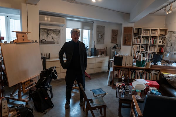 Pritzker Architecture Prize winner Chinese architect Liu Jiakun stands during an interview in his office in Chengdu in southwestern China's Sichuan province on Sunday, March 2, 2025. (AP Photo/Ng Han Guan)