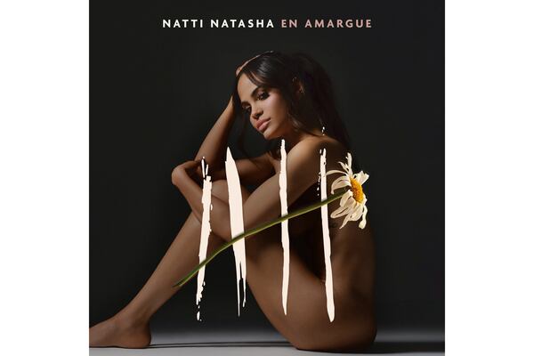 This album cover image released by Pina Records/Sony Records shows "Natti Natasha en Amargue" by Natti Natasha. (Pina Records/Sony Records via AP)