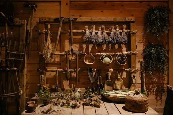 An exhibit of a kitchen is seen at the Ark Encounter in Williamstown, Ky., Friday, March 21, 2025. (AP Photo/Madeleine Hordinski)