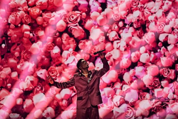 Claude from the Netherlands performs the song "C'est La Vie" during the dress rehearsal for the Grand Final of the 69th Eurovision Song Contest, in Basel, Switzerland, Friday, May 16 2025. (AP Photo/Martin Meissner)